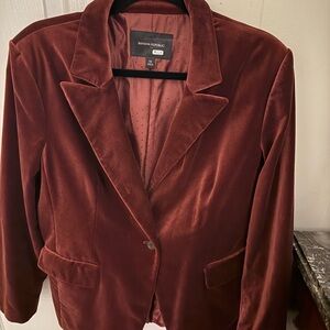 Banana Republic Women's Velvet Blazer - Rich Maroon